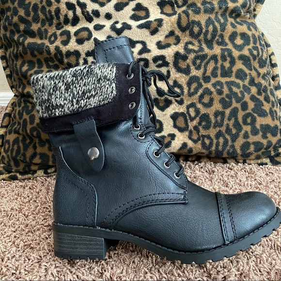 Soda Lace Up Boots - Picture 1 of 8